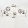 Koyoto lampa sufitowa, kula świetlna 78 cm piaskowy, 6-punktowe
