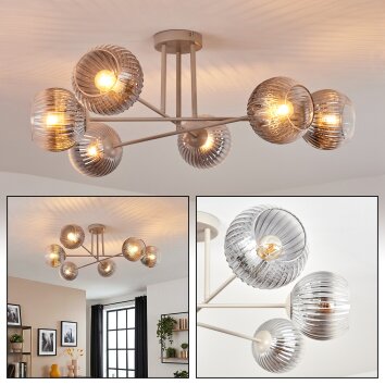 Koyoto lampa sufitowa, kula świetlna 78 cm piaskowy, 6-punktowe