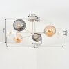 Koyoto lampa sufitowa, kula świetlna 78 cm piaskowy, 6-punktowe
