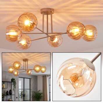Koyoto lampa sufitowa, kula świetlna 78 cm piaskowy, 6-punktowe