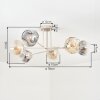 Ripoll lampa sufitowa, kula świetlna piaskowy, 6-punktowe