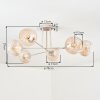 Koyoto lampa sufitowa, kula świetlna 78 cm piaskowy, 6-punktowe