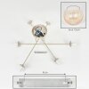 Koyoto lampa sufitowa, kula świetlna 78 cm piaskowy, 6-punktowe