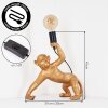 lampa małpa  Kemor lampa stołowa złoty, czarny, 1-punktowy
