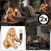lampa małpa  Zarik lampa stołowa złoty, czarny, 1-punktowy