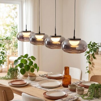 Ironel lampa wisząca, lampa wisząca LED czarny, 1-punktowy