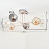 Ripoll lampa sufitowa, kula świetlna piaskowy, 6-punktowe