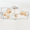 Ripoll lampa sufitowa, kula świetlna piaskowy, 6-punktowe