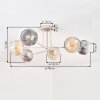 Ripoll lampa sufitowa, kula świetlna piaskowy, 6-punktowe