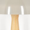 Forgek lampa stołowa szary, wygląd drewna, 1-punktowy