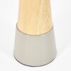 Forgek lampa stołowa szary, wygląd drewna, 1-punktowy