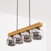 Koyoto lampa wisząca, kula świetlna, lampa wisząca kolory naturalne, czarny, 4-punktowe