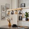 Koyoto lampa wisząca, kula świetlna, lampa wisząca kolory naturalne, czarny, 4-punktowe
