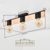 Lemou lampa sufitowa kolory naturalne, czarny, 3-punktowe