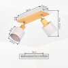 Olaris lampa sufitowa, spot sufitowy chrom, szary, kolory naturalne, 2-punktowe