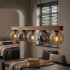 Koyoto lampa wisząca, kula świetlna, lampa wisząca kolory naturalne, czarny, 5-punktowe