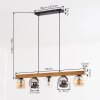 Koyoto lampa wisząca, kula świetlna, lampa wisząca kolory naturalne, czarny, 5-punktowe