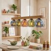 Koyoto lampa wisząca, kula świetlna, lampa wisząca kolory naturalne, czarny, 5-punktowe