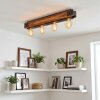 Yuma lampa sufitowa kolory naturalne, czarny, 4-punktowe