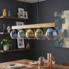 Koyoto lampa wisząca, kula świetlna, lampa wisząca kolory naturalne, czarny, 5-punktowe