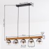 Koyoto lampa wisząca, kula świetlna, lampa wisząca kolory naturalne, czarny, 5-punktowe