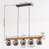Ripoll lampa wisząca, kula świetlna, lampa wisząca kolory naturalne, czarny, 5-punktowe