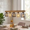 Ripoll lampa wisząca, kula świetlna, lampa wisząca kolory naturalne, czarny, 5-punktowe