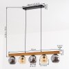 Ripoll lampa wisząca, kula świetlna, lampa wisząca kolory naturalne, czarny, 5-punktowe