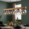 Ripoll lampa wisząca, kula świetlna, lampa wisząca kolory naturalne, czarny, 5-punktowe