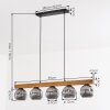 Ripoll lampa wisząca, kula świetlna, lampa wisząca kolory naturalne, czarny, 5-punktowe