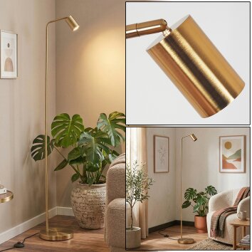 Karel lampa stojąca mosiądz, 1-punktowy