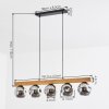 Ripoll lampa wisząca, kula świetlna, lampa wisząca kolory naturalne, czarny, 5-punktowe