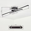 Velon lampa sufitowa LED czarny, 1-punktowy