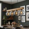 Ripoll lampa wisząca, kula świetlna, lampa wisząca kolory naturalne, czarny, 4-punktowe