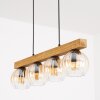 Koyoto lampa wisząca, kula świetlna, lampa wisząca kolory naturalne, czarny, 4-punktowe