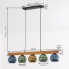 Koyoto lampa wisząca, kula świetlna, lampa wisząca kolory naturalne, czarny, 5-punktowe