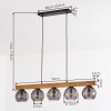 Koyoto lampa wisząca, kula świetlna, lampa wisząca kolory naturalne, czarny, 5-punktowe