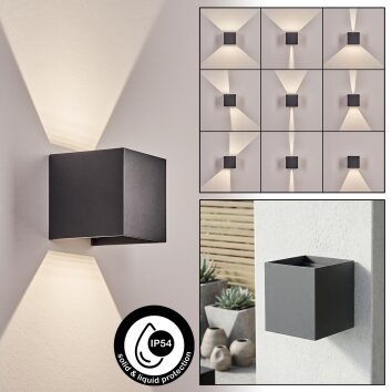 Tamarin zewnętrzny kinkiet, lampa up & down, kinkiet LED antracytowy, 1-punktowy