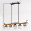 Ripoll lampa wisząca, kula świetlna, lampa wisząca kolory naturalne, czarny, 5-punktowe