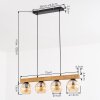 Koyoto lampa wisząca, kula świetlna, lampa wisząca kolory naturalne, czarny, 4-punktowe
