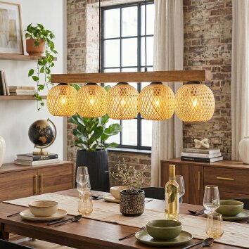 Basto lampa wisząca, kula świetlna, lampa wisząca kolory naturalne, czarny, 5-punktowe