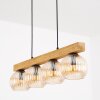 Koyoto lampa wisząca, kula świetlna, lampa wisząca kolory naturalne, czarny, 4-punktowe