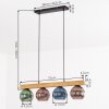 Koyoto lampa wisząca, kula świetlna, lampa wisząca kolory naturalne, czarny, 4-punktowe