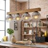 Ripoll lampa wisząca, kula świetlna, lampa wisząca kolory naturalne, czarny, 4-punktowe