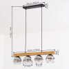 Ripoll lampa wisząca, kula świetlna, lampa wisząca kolory naturalne, czarny, 4-punktowe