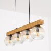 Ripoll lampa wisząca, kula świetlna, lampa wisząca kolory naturalne, czarny, 4-punktowe