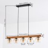 Koyoto lampa wisząca, kula świetlna, lampa wisząca kolory naturalne, czarny, 5-punktowe