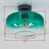 Boza lampa sufitowa zielony, przezroczysty, 1-punktowy