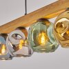 Ripoll lampa wisząca, kula świetlna, lampa wisząca kolory naturalne, czarny, 5-punktowe