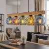Ripoll lampa wisząca, kula świetlna, lampa wisząca kolory naturalne, czarny, 5-punktowe